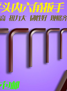 小内六角扳手套装0.70.9 1.3 1.5 2 2.5 3mm大号L型6角12 14 1719