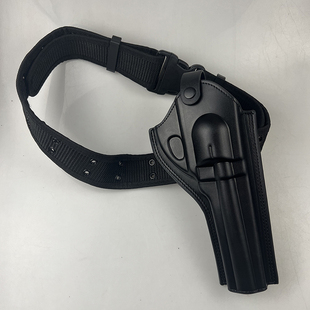 蝰蛇357 5小月亮M1873长款 通用左轮手枪套转轮式 快拔套腰部枪套ZP