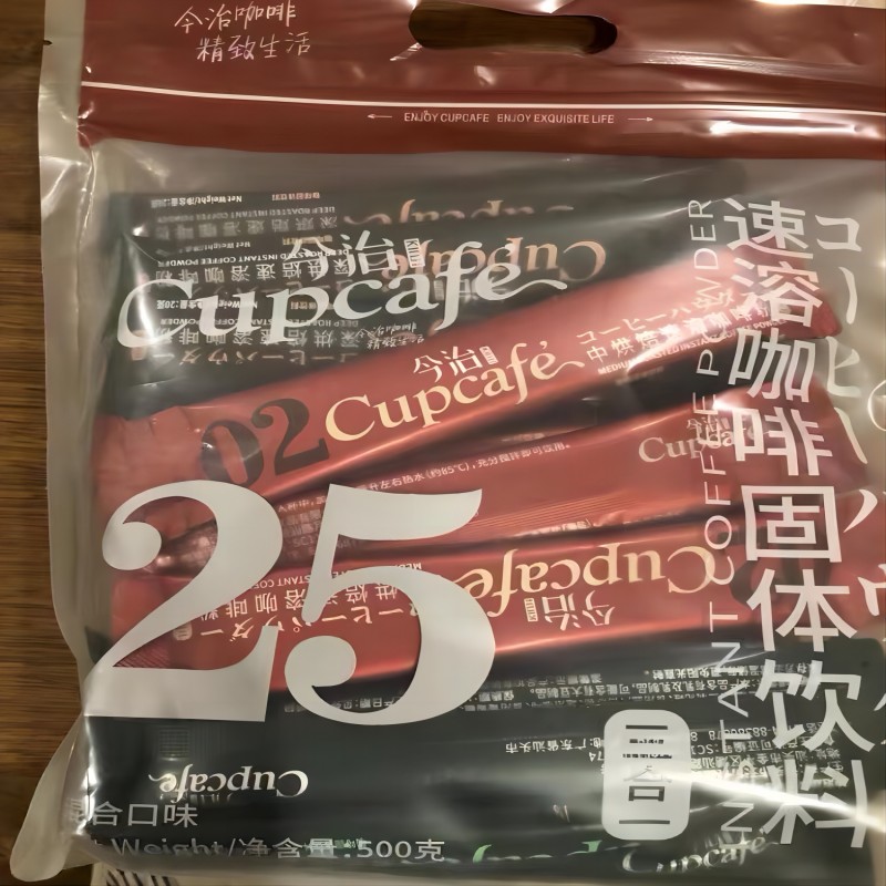 今治Cupcafe/三合一速溶中轻深咖啡混合袋装500g25包不同程度烘焙-封面