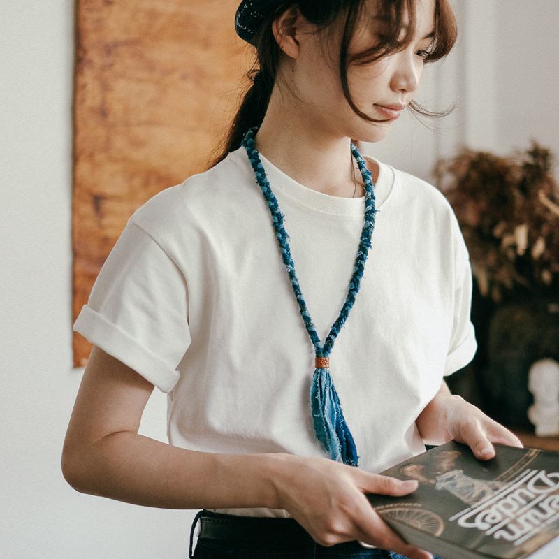 南山草木染「嬉皮士」阿美咔叽全棉美棉重磅300g经典t恤 23821