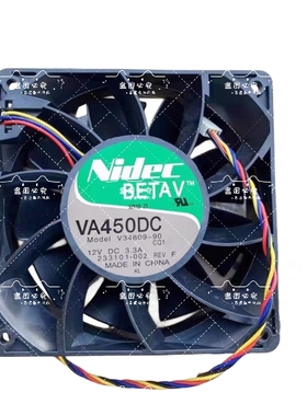 原装Nidec 12厘米 12038 12V3.3A V34809-35双滚珠大风量风扇