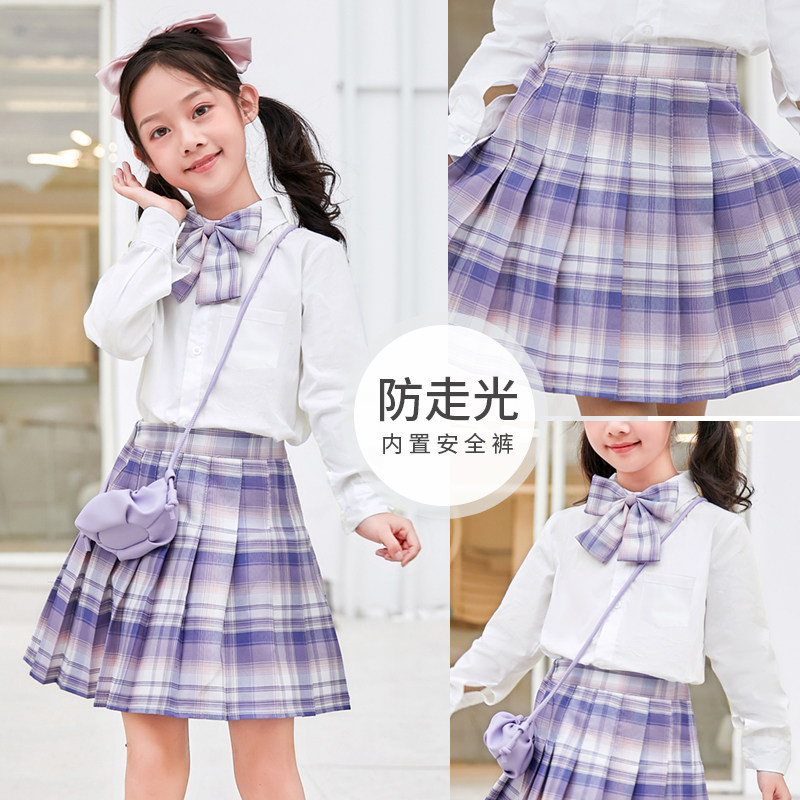 原创中小学生全套百褶裙jk制服图片