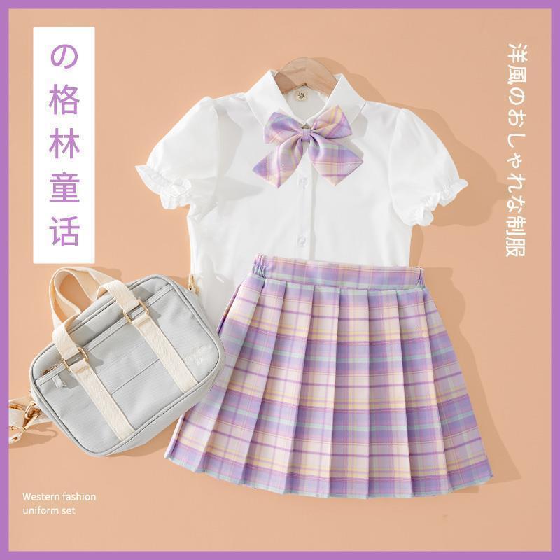 jk日系10岁小学生夏季裙子校服图片