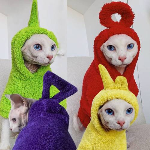 无毛猫星球德文猫衣服潮冬季保暖