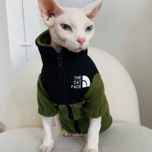 新款 PLANET 保暖宠物猫衣服 PHYNX 斯芬克斯德文无毛猫衣服潮冬季