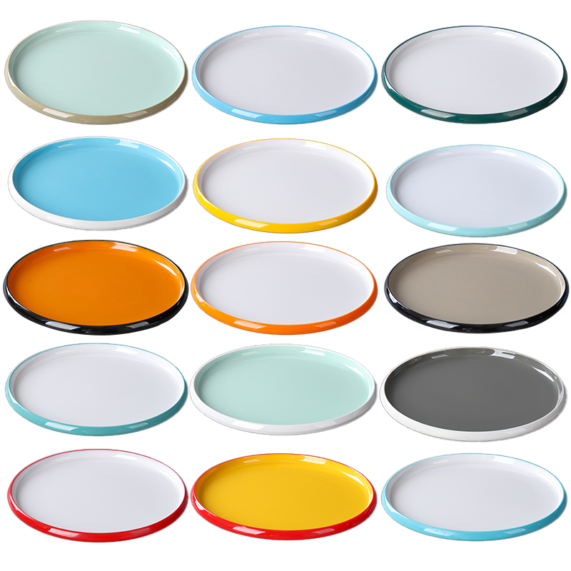 自助餐盘塑料创意商用网红圆形