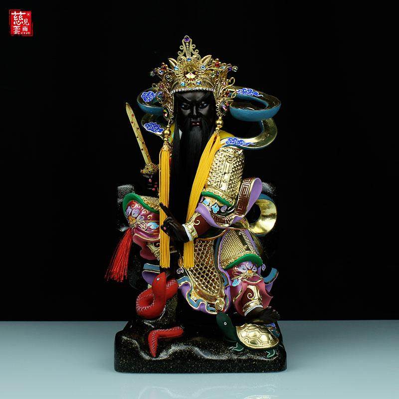 新款木雕真武玄天大上帝神像供奉摆件道家用武当山天尊原创祖师爷