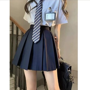 百搭上衣日系jk衬衫女学生原创韩版宽松条纹短袖衬衣学院风基础款