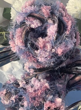 梦中倩影|diy新款手编特色长毛网红手混线毛线团海马毛编织