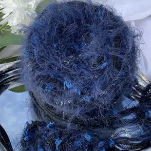 挽星|diy新款手编特色长毛网红手混线毛线团海马毛编织