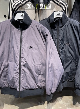 adidas三叶草正品棒球棉服男刺绣logo保暖防风外套JW0980 JX7783