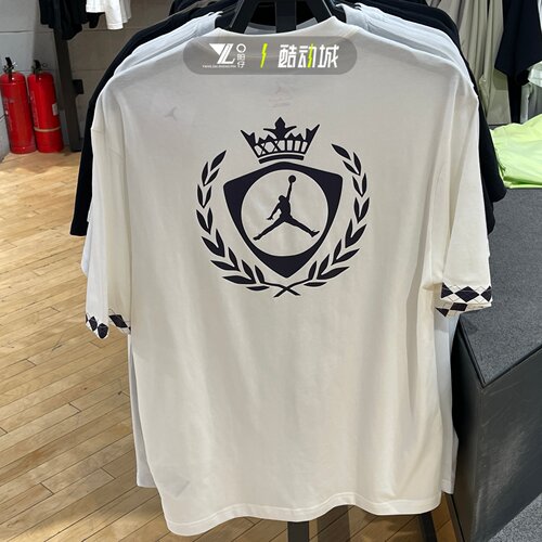 正品jordan男子飞人短袖印花时尚透气休休闲半袖T恤 IW1598-133