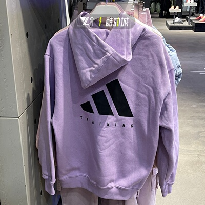 阿迪达斯男宽松连帽运动套头卫衣