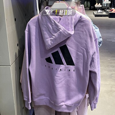 阿迪达斯男宽松连帽运动套头卫衣