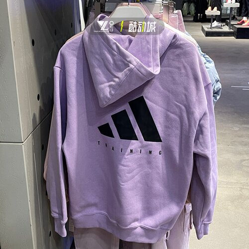 阿迪达斯男宽松连帽运动套头卫衣