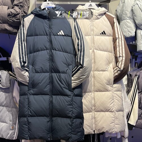 阿迪达斯服男女运动长款羽绒