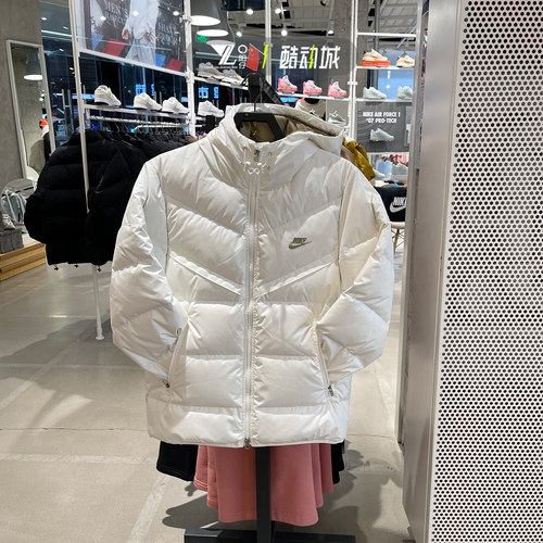 耐克男子保暖防风连帽运动羽绒服