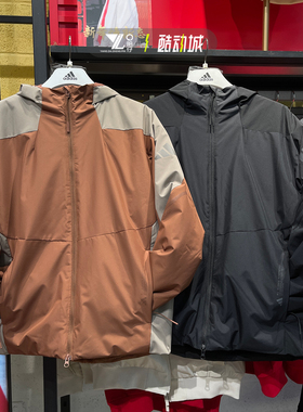 Adidas阿迪达斯25年新款男子加绒保暖防风拒水夹克JZ8413 JZ8414