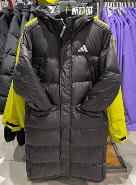adidas阿迪达斯正品男女同款长款羽绒服保暖防风防寒外套KF2143