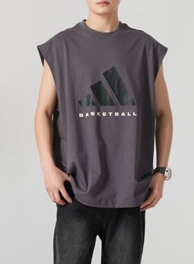 Adidas阿迪达斯男女同款25年春季篮球运动宽松无袖背心T恤JC7836