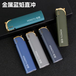 50只高端金属防风打火机定制订做印字光做批发一次性防爆防风直冲