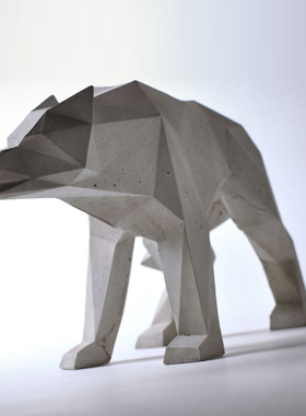 工业风水泥动物软装样板间摆件