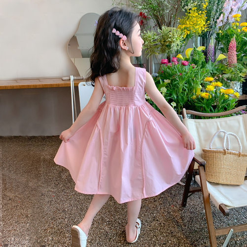 女童夏装连衣裙2026新款儿童夏季纯棉无袖裙子女孩宝宝洋气背心裙