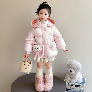 女童加厚棉服冬季2026新款洋气时髦儿童保暖外套冬装宝宝韩版棉衣