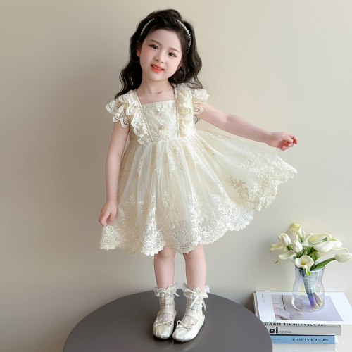 女童连衣裙夏装2026新款儿童韩系超好看蕾丝裙子女宝宝夏季公主裙