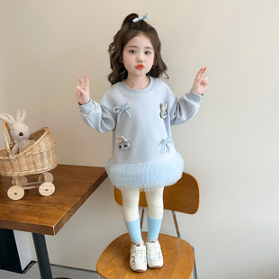 女童春季卫衣裙套装2026新款女宝打底裤两件套洋气儿童休闲春秋装