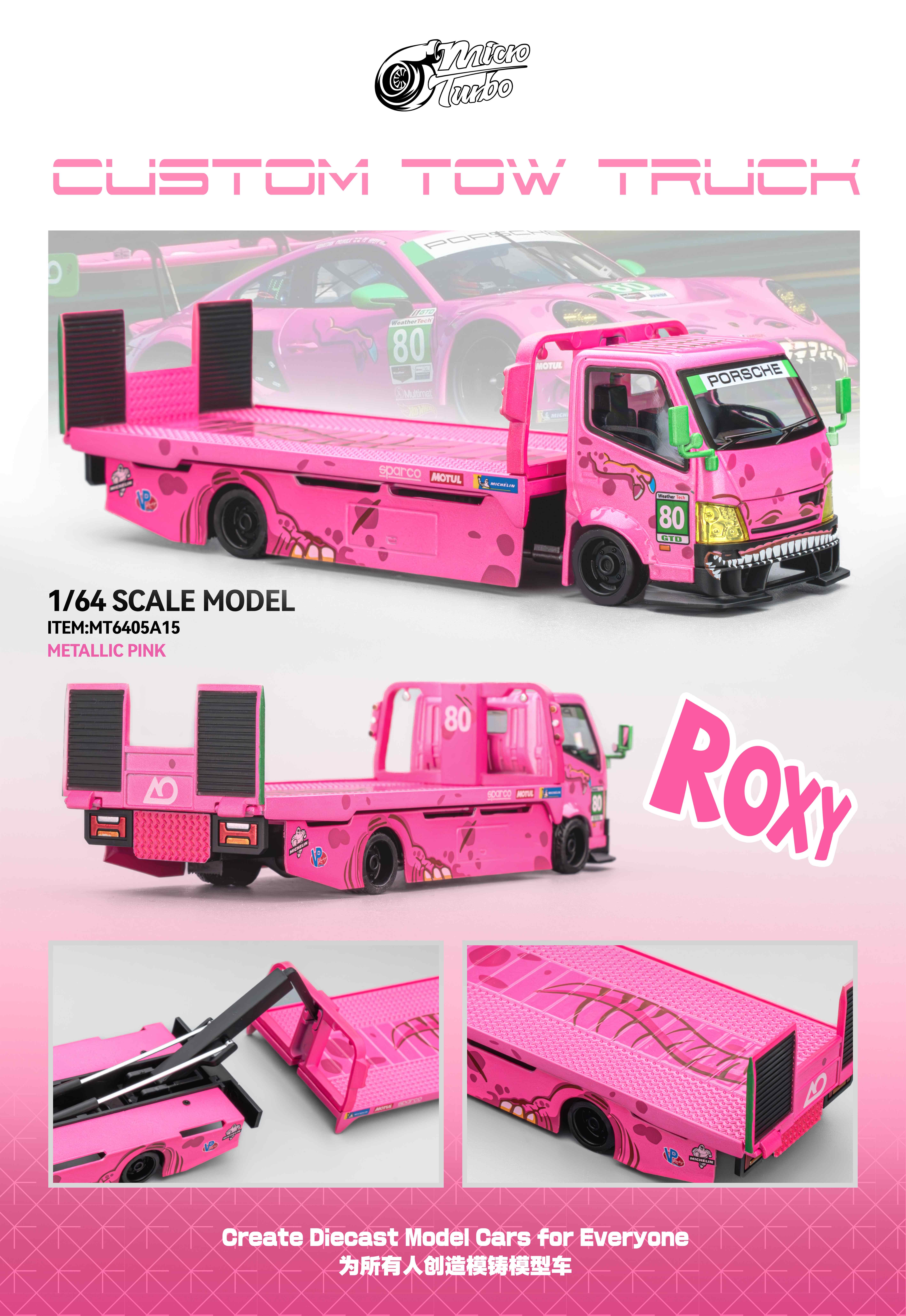 thumbnail for In-Stock Collection Mt 64 Trailer Container Full Electroplating Baja Microturbo Truck Model