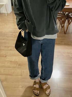 BK勃肯鞋真皮软木拖鞋男女款磨砂双排扣舒适百搭时尚外穿凉拖鞋