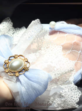 泪湖-lolita原创手作花嫁cla华丽款茶会婚礼街拍走秀蕾丝手袖手套