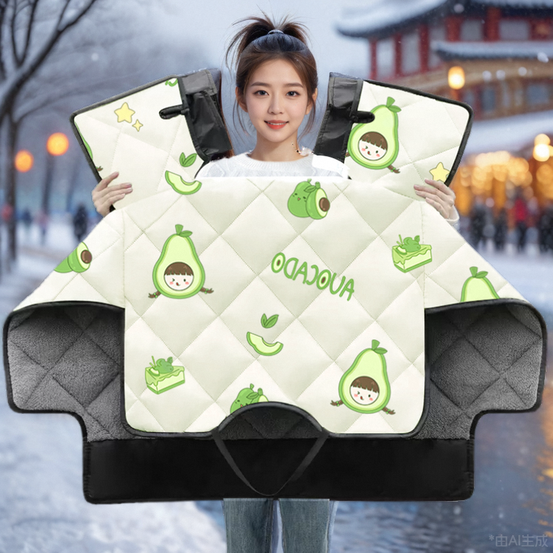 专用绿源X30电动车冬季挡风被