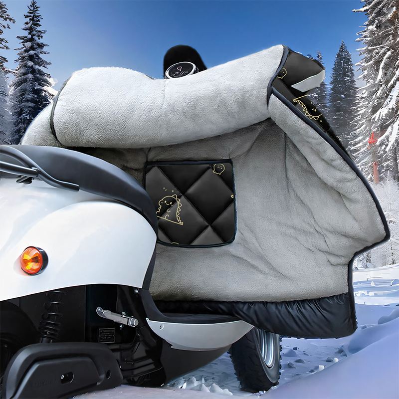 钱江鸿250摩托车冬季挡风被加绒
