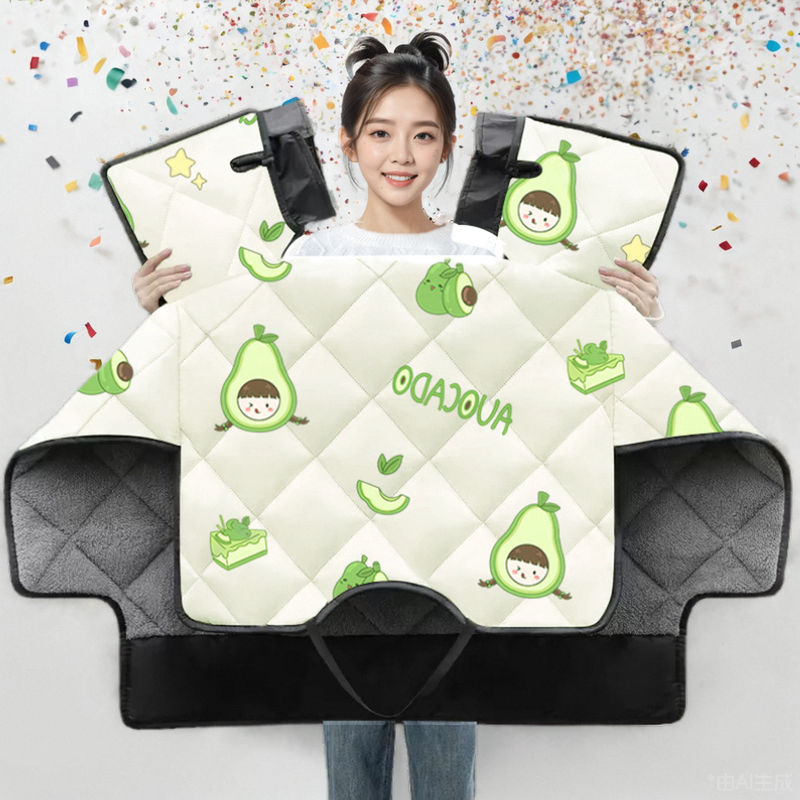 绿源moda8电动车冬季挡风被加绒