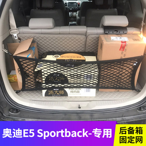 专用奥迪E5后备箱网兜储物固定