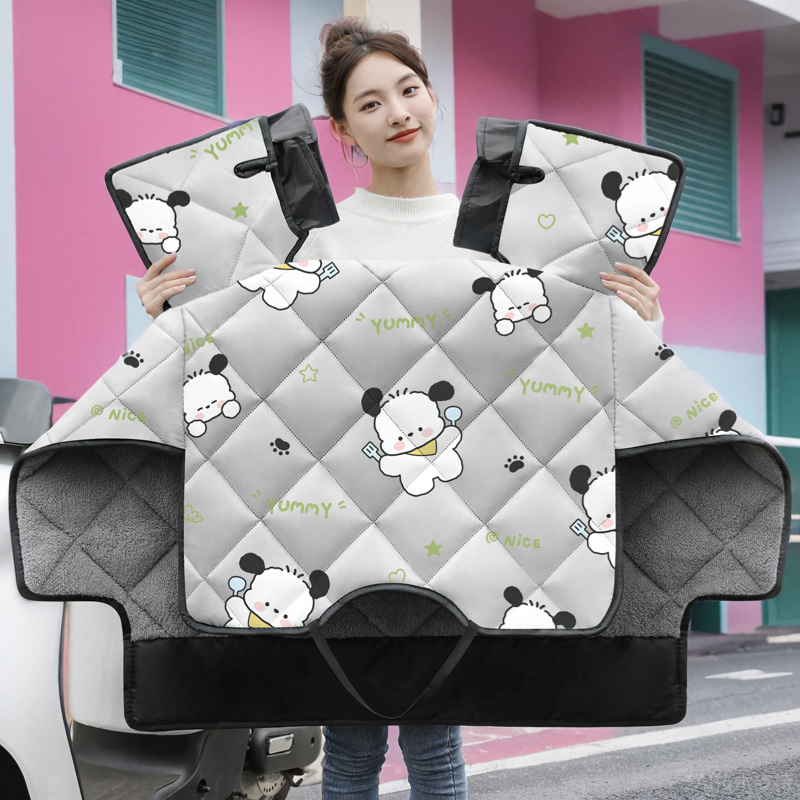 大阳VRF150摩托车挡风被冬季通用四季款加绒加厚电瓶车防风防雨罩