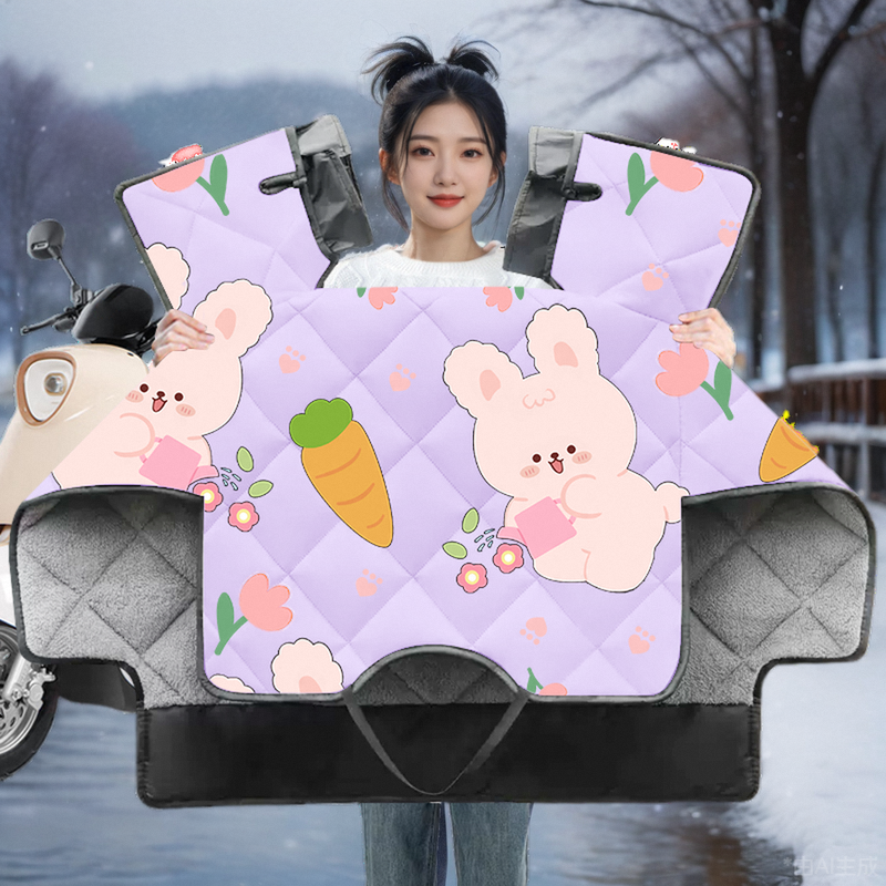 绿源ZS18电动车冬季挡风被加绒