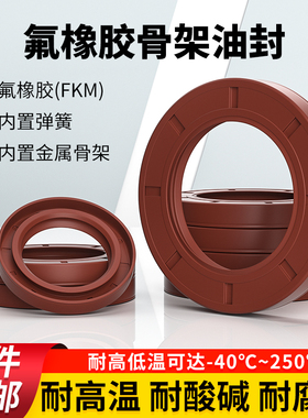 氟胶骨架油封大全密封圈尺寸齐全耐高温耐油耐磨水钻水封旋转轴封