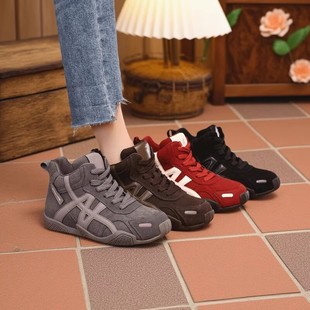 透气内增高气质休闲鞋 高帮运动鞋 女秋冬百搭短靴软底轻便平底爆款