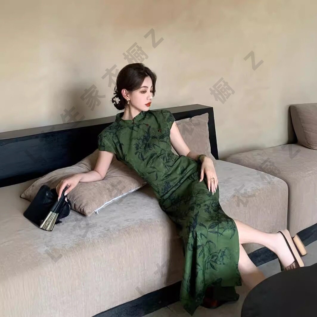 复古新中式国风连衣裙女夏新款爆