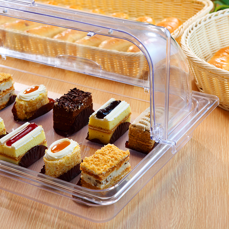 惠而信翻罩盖防尘罩自助餐展示盘保鲜盖透明食品罩托盘罩试吃盘盖