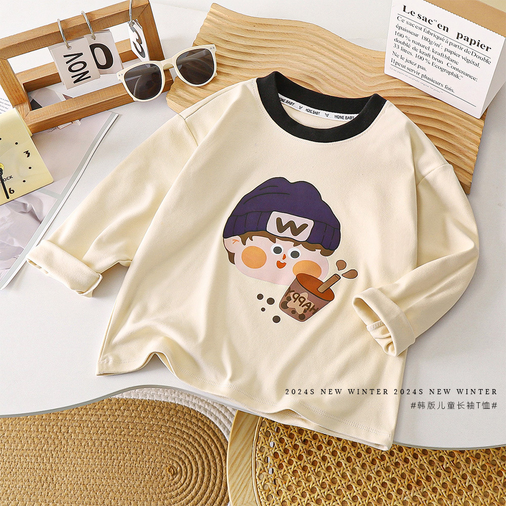 儿童长袖T恤男童女童打底春秋