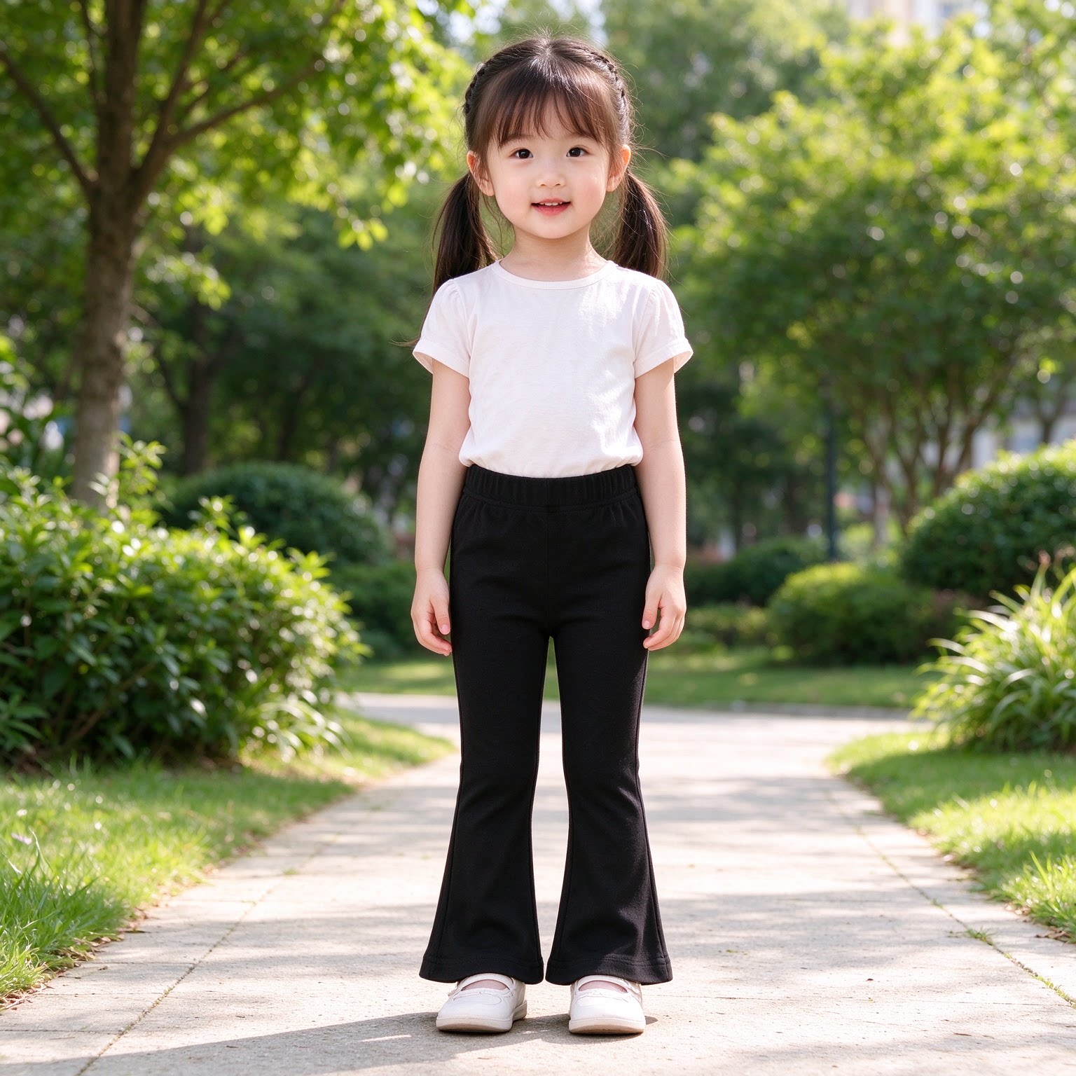 女童喇叭打底裤2026秋季新款女孩修身洋气长裤儿童裤子1-8岁3-5-6
