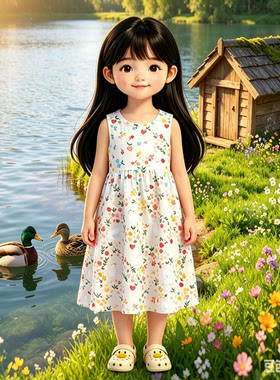 女童连衣裙夏季碎花公主裙