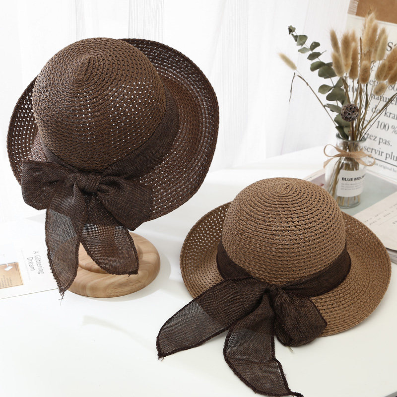 草帽女夏天防晒大檐百搭太阳帽遮阳韩版沙滩帽子女海边礼帽潮折叠