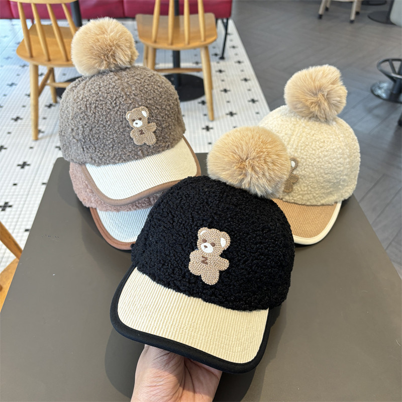 儿童鸭舌帽秋冬季保暖帽子