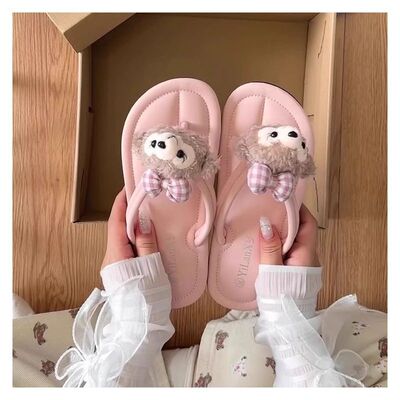 卡通可爱人字拖鞋雪梨女夏季外穿软底时尚2025百搭网红ins凉拖