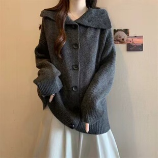 A155翻领毛衣开衫 小四粉丝专享